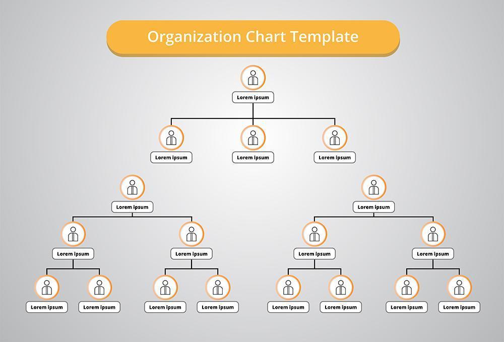 Organigramm mit Personensymbolen vektor