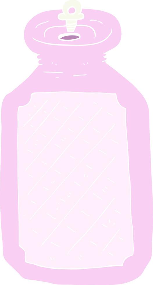 platt Färg illustration av varm vatten flaska vektor