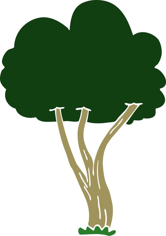Cartoon-Doodle blühender Baum vektor