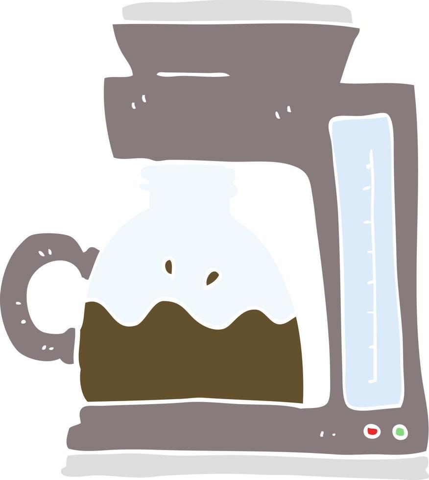 platt Färg illustration av kaffe filtrera maskin vektor