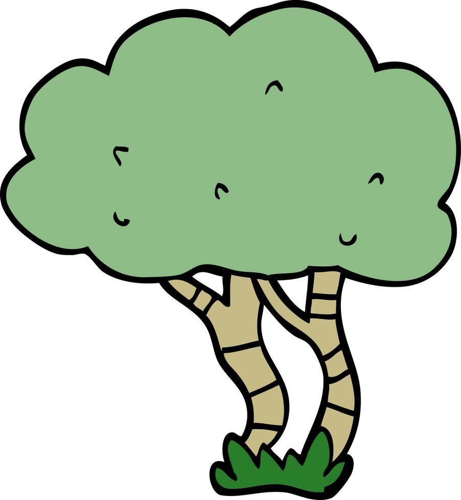 Cartoon-Doodle-Baum vektor