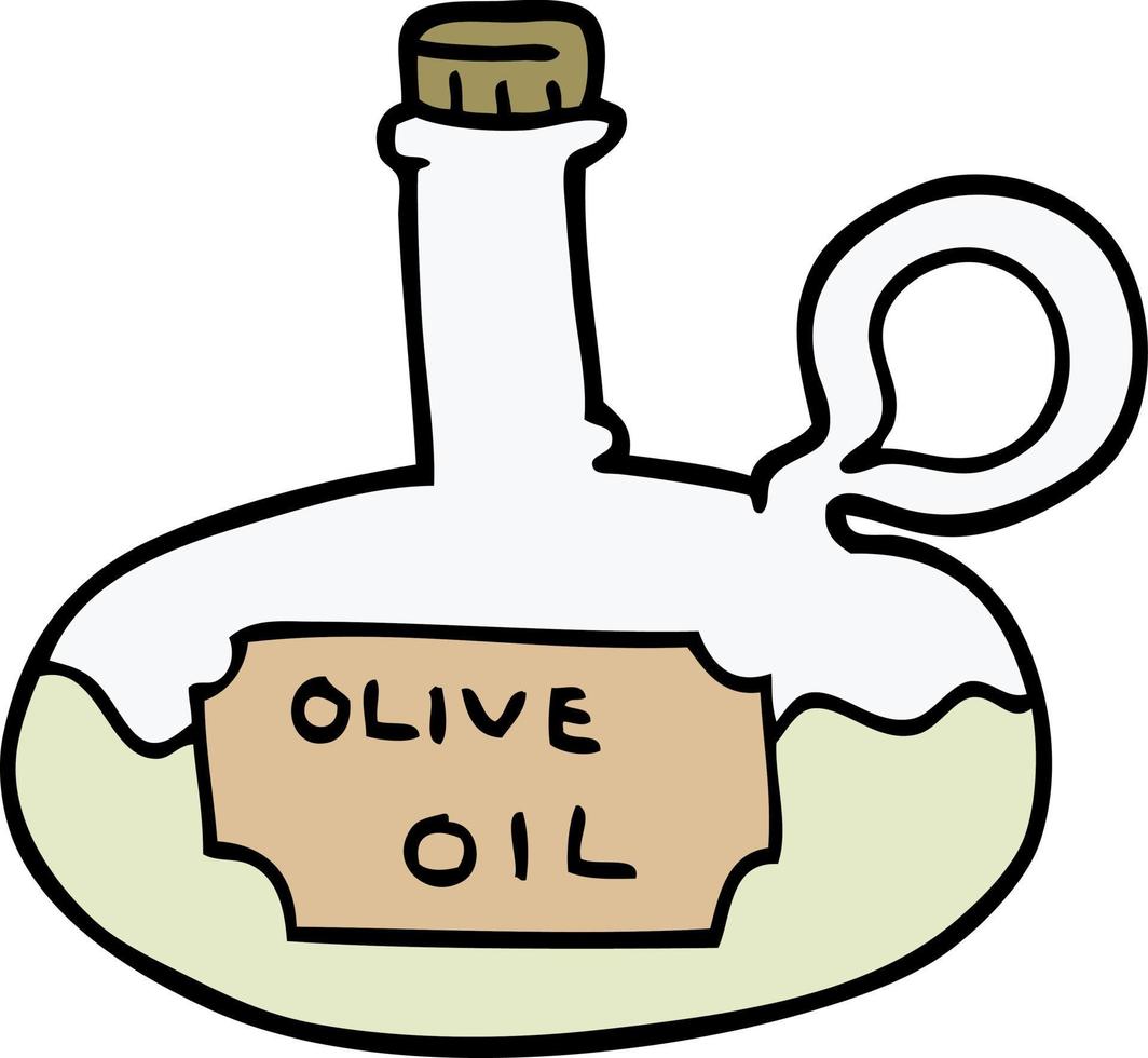 tecknad serie klotter oliv olja vektor