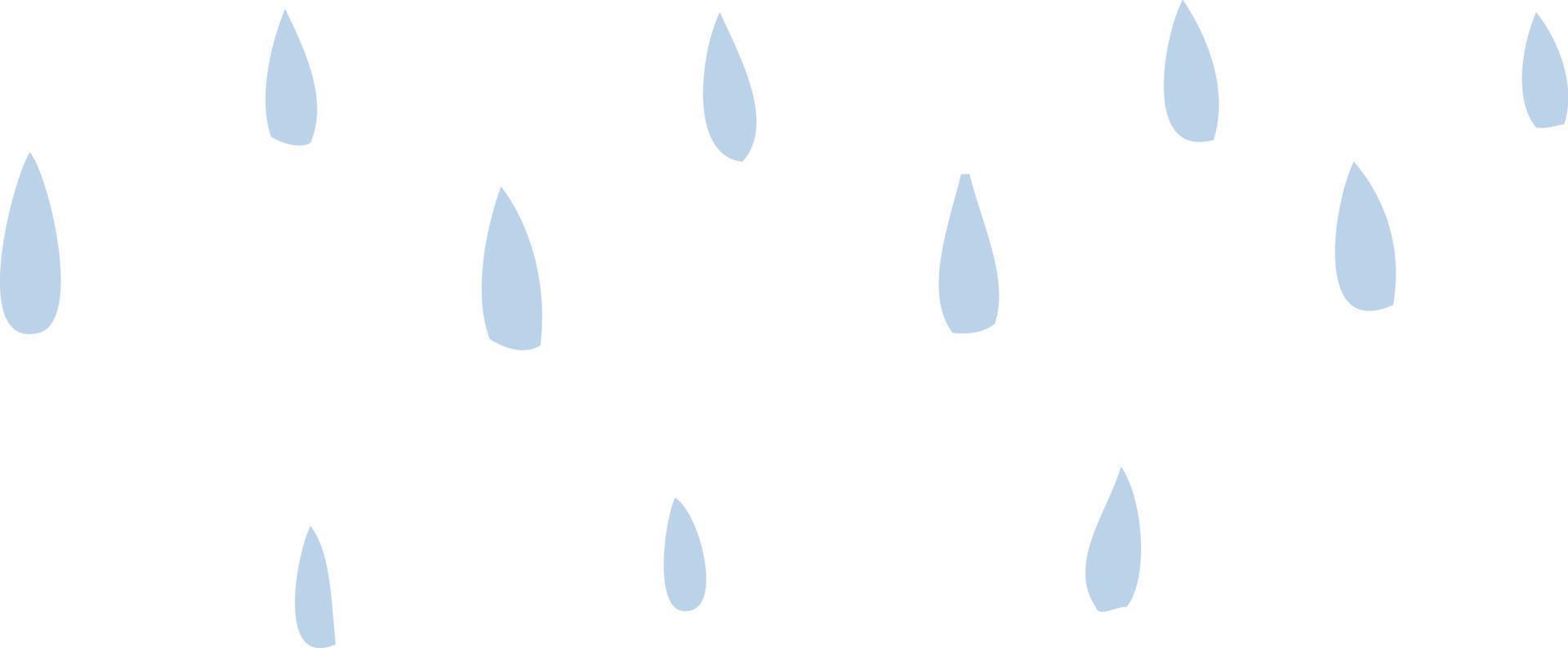 platt Färg stil tecknad serie regn vektor