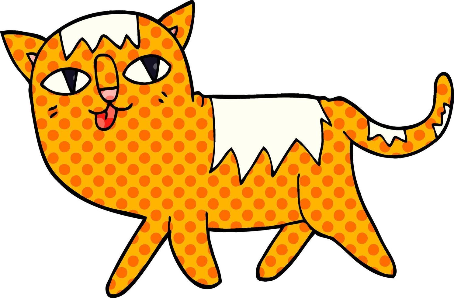 Cartoon-Doodle lustige Katze vektor