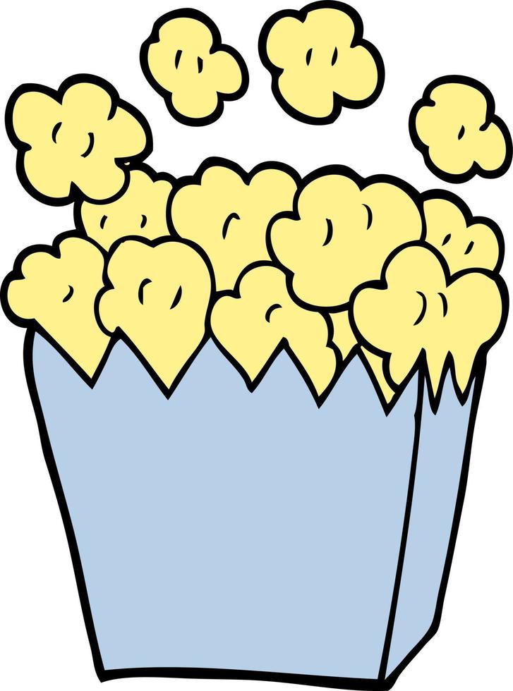 Cartoon-Doodle-Popcorn vektor