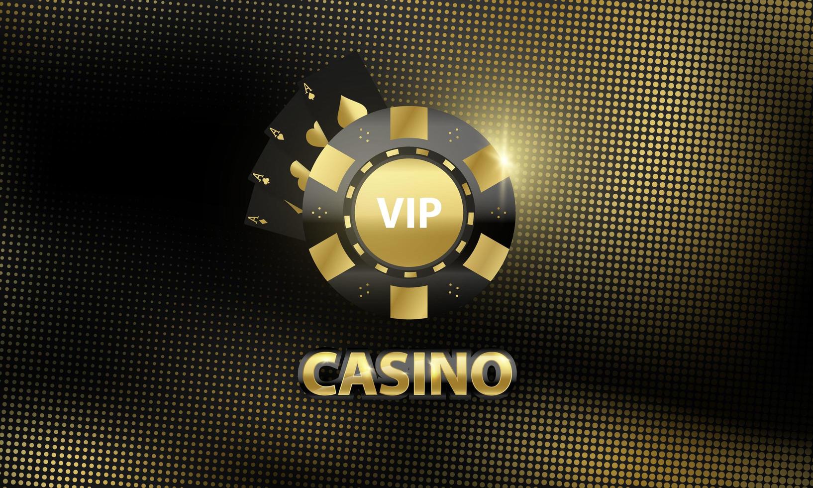 Casino Banner mit goldenem und schwarzem Roulette Rad vektor