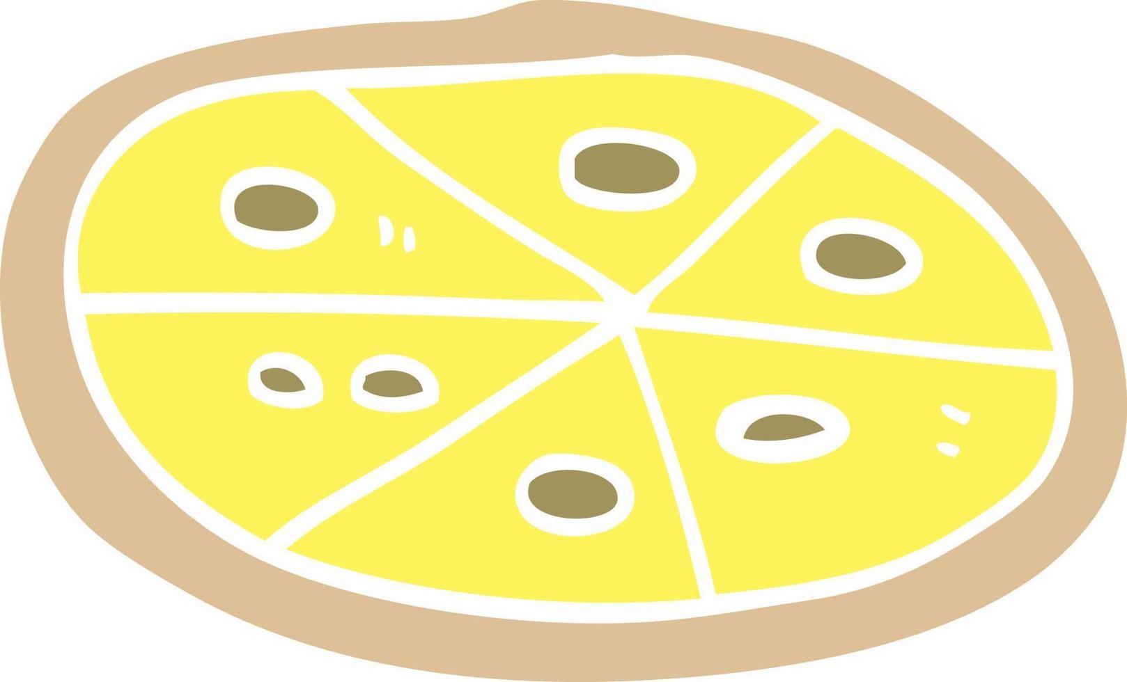tecknad doodle pizza vektor