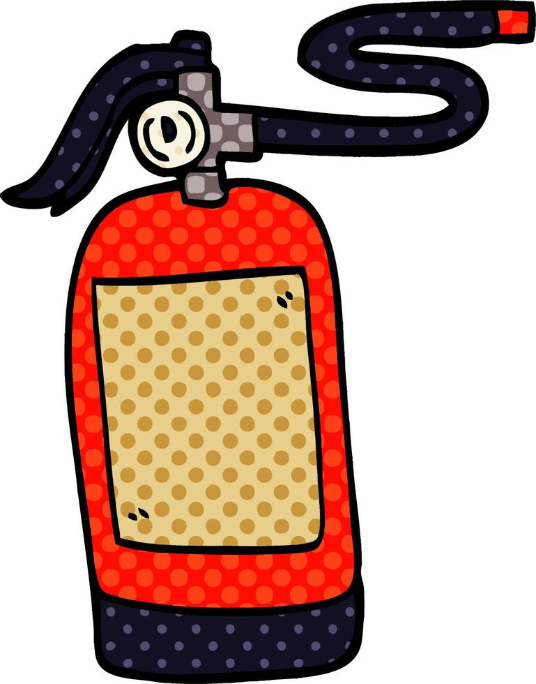 tecknad doodle brandsläckare vektor