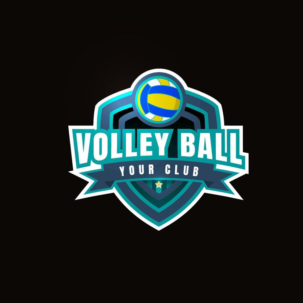 Logo-Emblem des Volleyballwettbewerbs. vektor