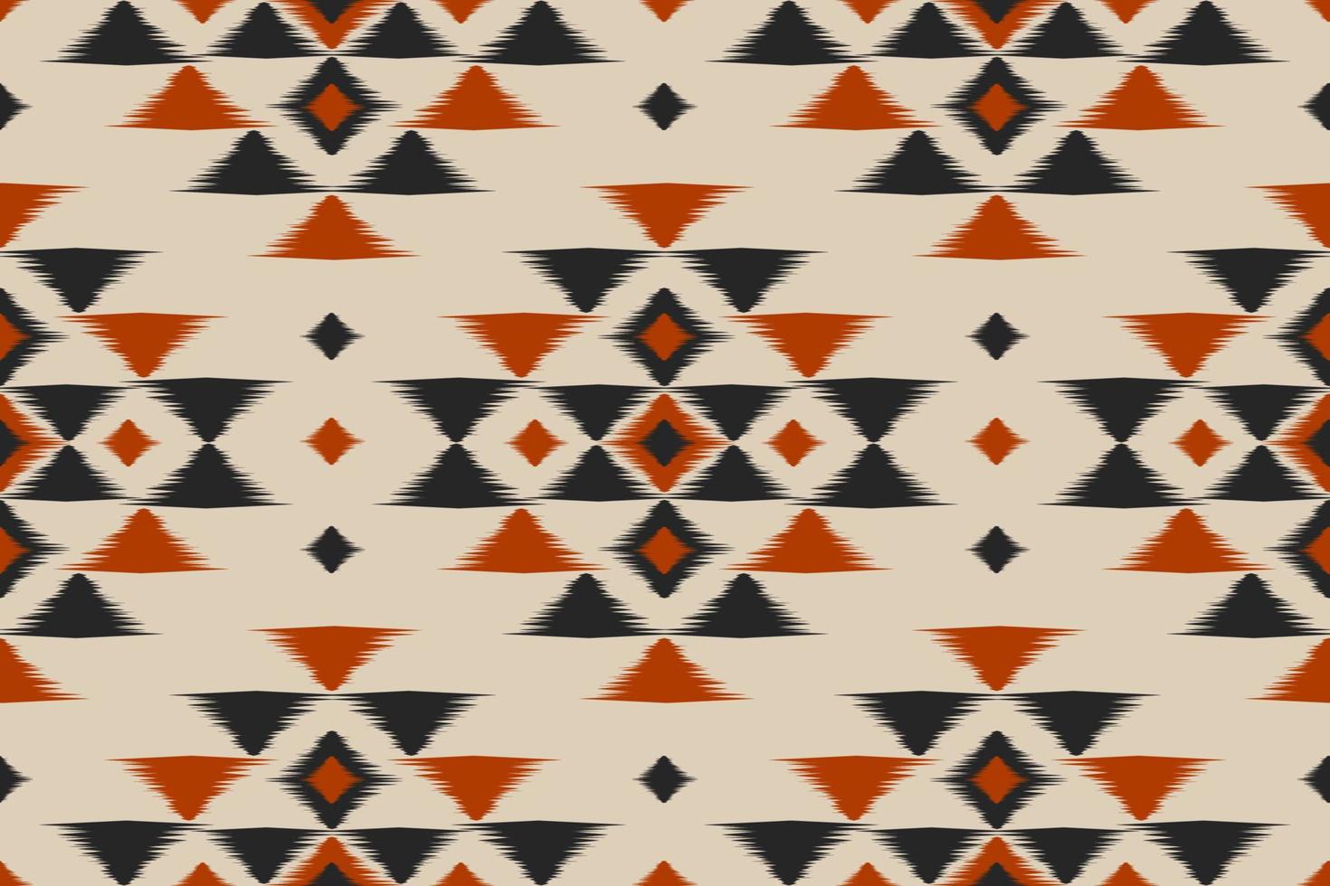 ethnisches ikat-nahtloses muster im stammes-. amerikanischer, mexikanischer Stil. Aztekischer geometrischer Ornamentdruck. vektor