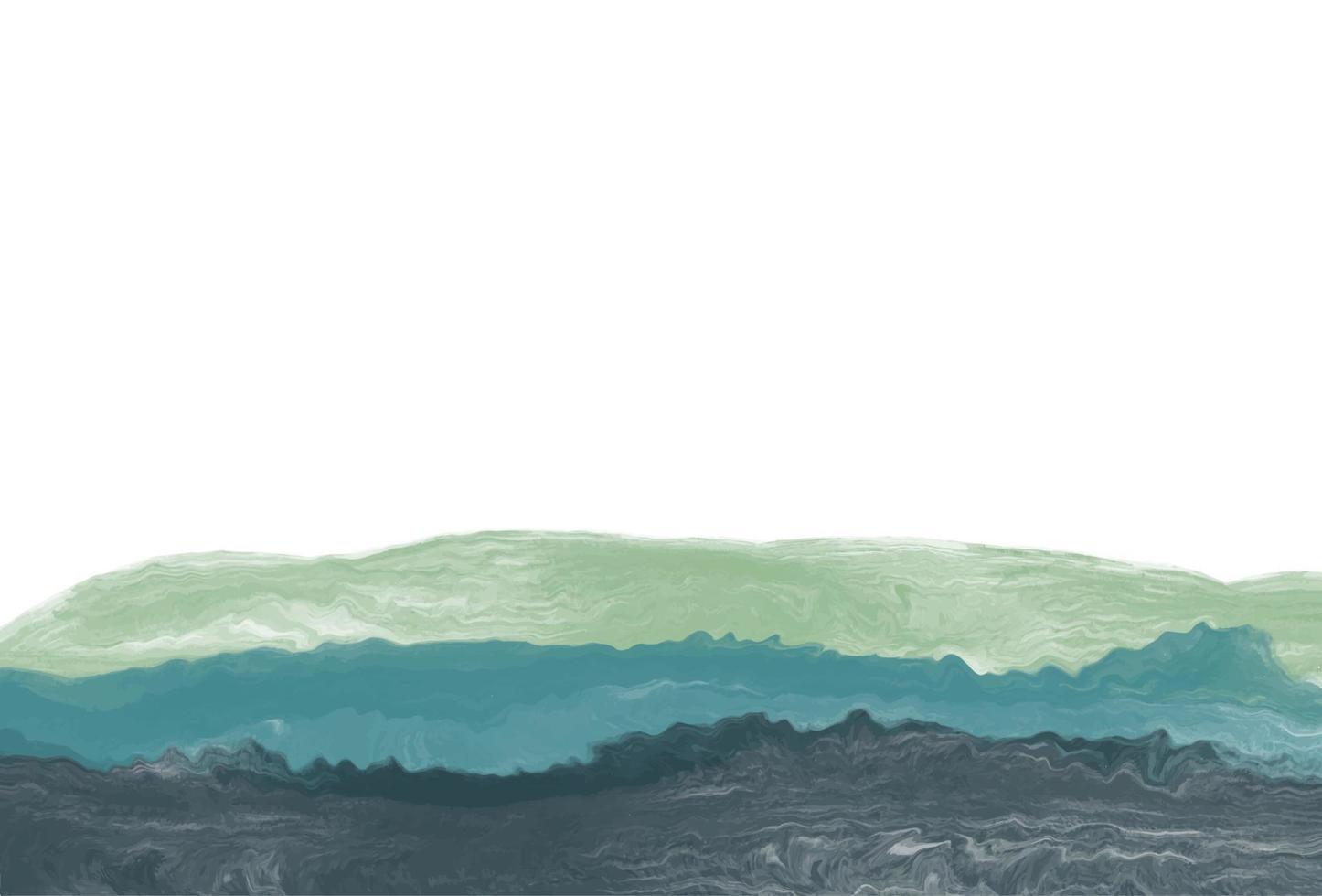 vattenfärg bakgrund, bred grön skog vektor