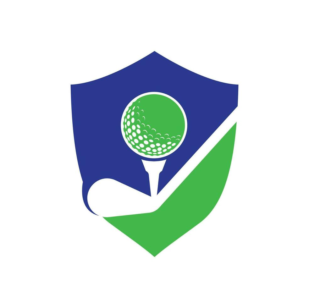 Stick-Golf-Logo-Design-Vektor-Vorlage. Golf-Logo-Designs. Vorlage für das Design des Golfsport-Silhouette-Logos vektor