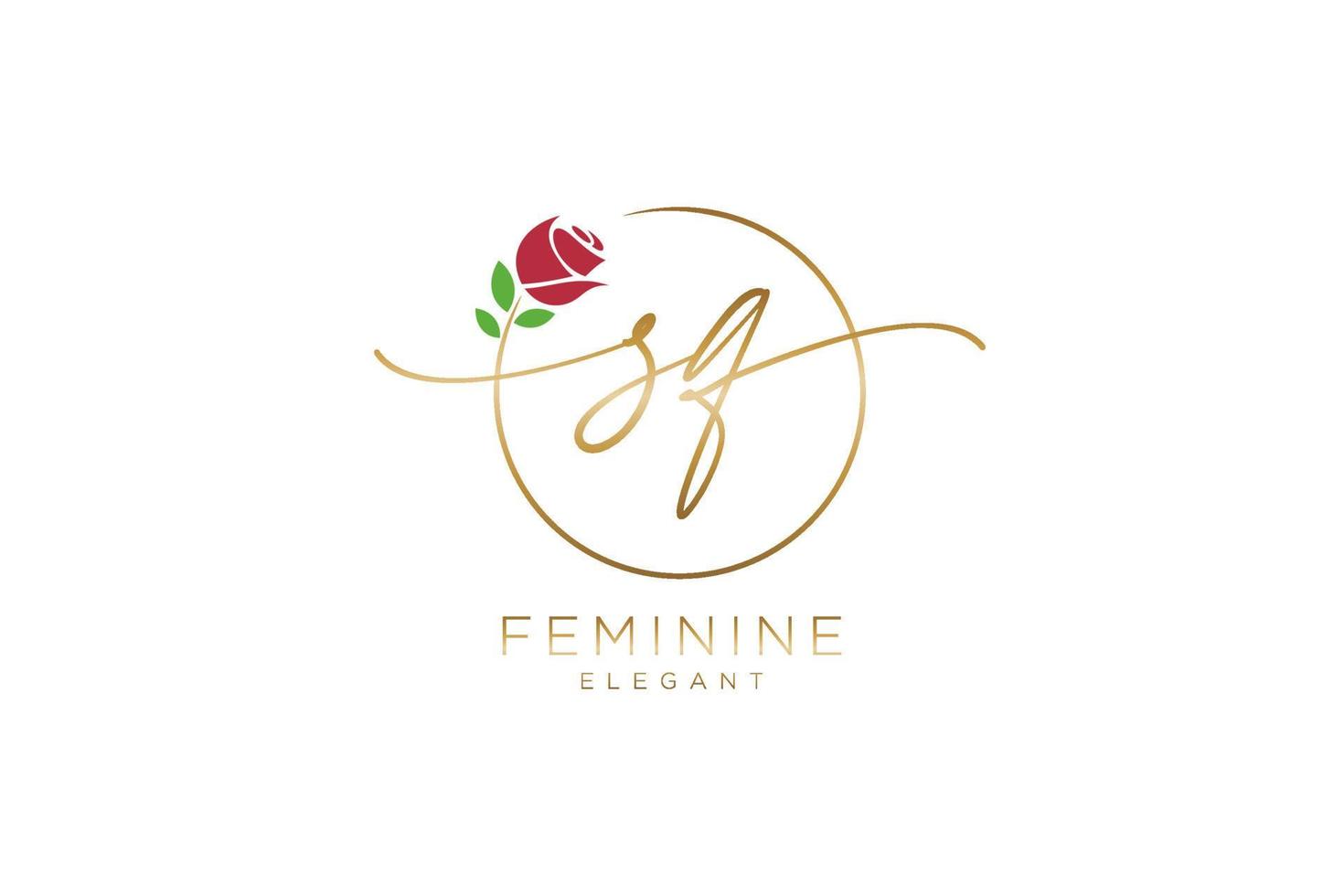 första kvm feminin logotyp skönhet monogram och elegant logotyp design, handstil logotyp av första signatur, bröllop, mode, blommig och botanisk med kreativ mall. vektor