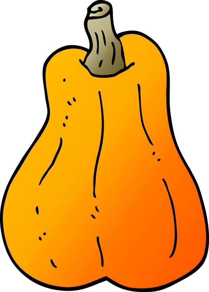 Cartoon-Doodle-Butternut-Kürbis vektor