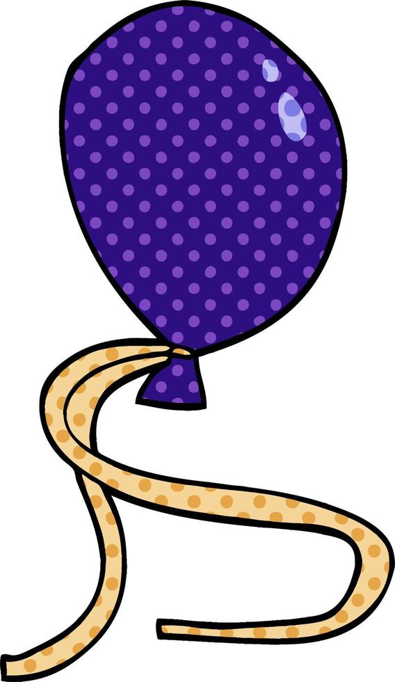 Cartoon-Doodle-Ballon mit Schnur vektor