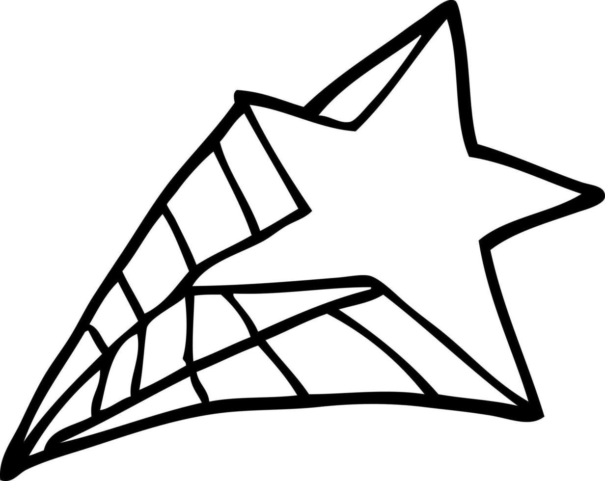 linje teckning tecknad serie stjärna vektor