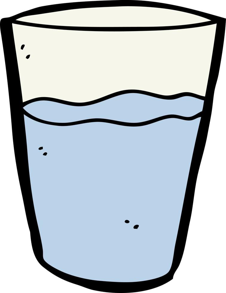 Cartoon-Glas Wasser vektor