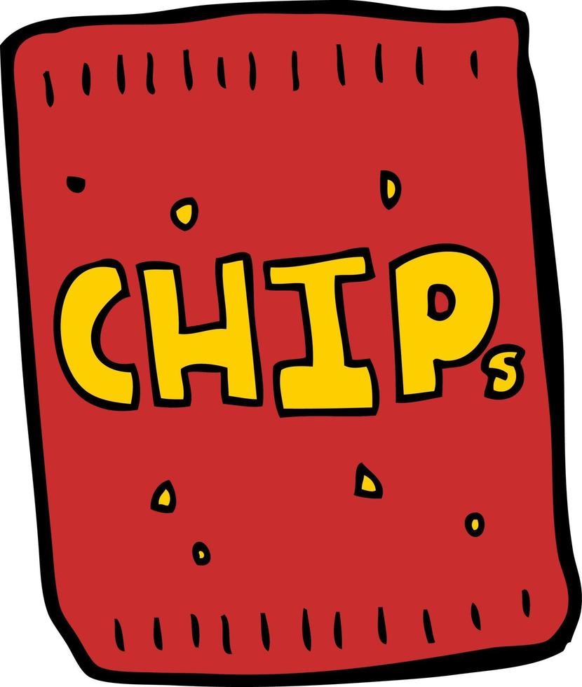 Cartoon-Paket Chips vektor
