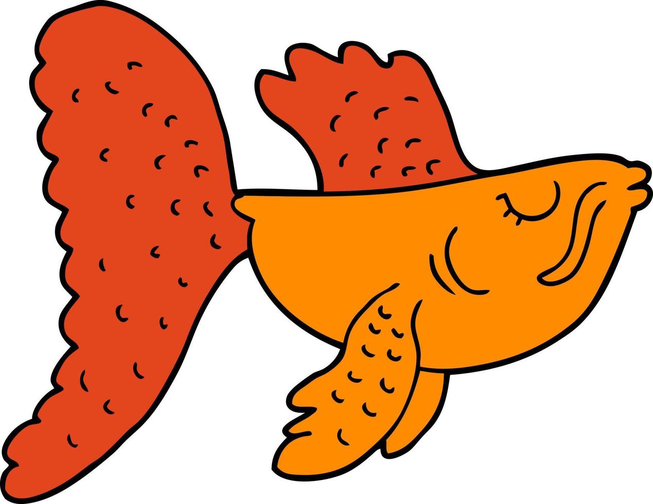 tecknad serie kinesisk stridande fisk vektor