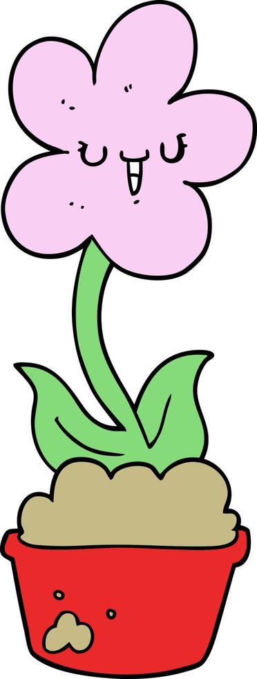 süße Cartoon-Blume vektor