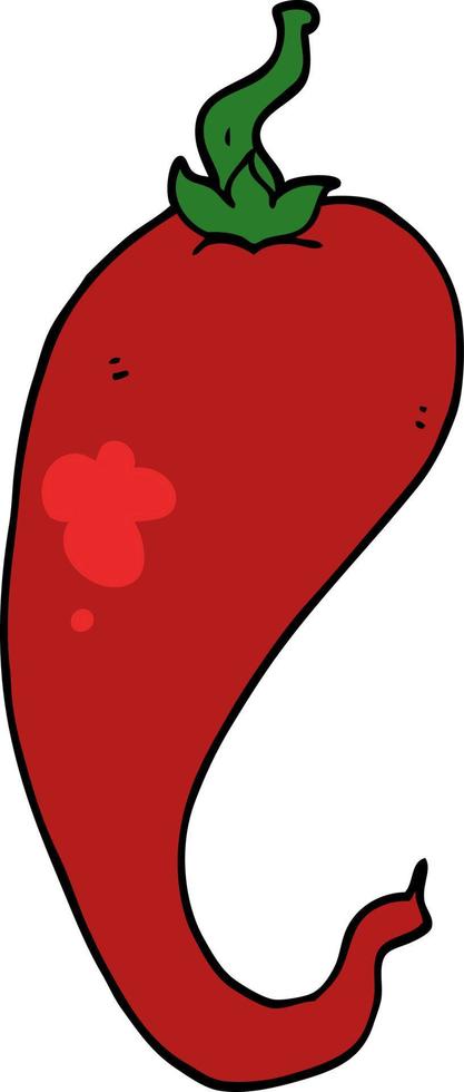 tecknad serie chili peppar vektor