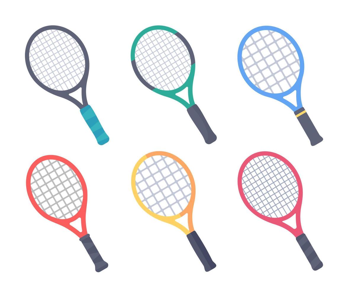 Tennisschläger und Bälle. Outdoor-Sportgeräte vektor