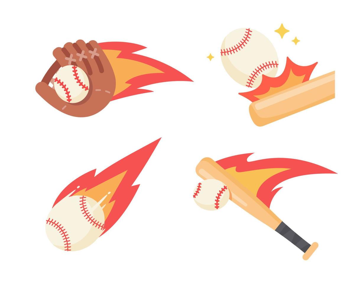 Baseballschläger werden verwendet, um Baseball bei Sportveranstaltungen zu schlagen. vektor
