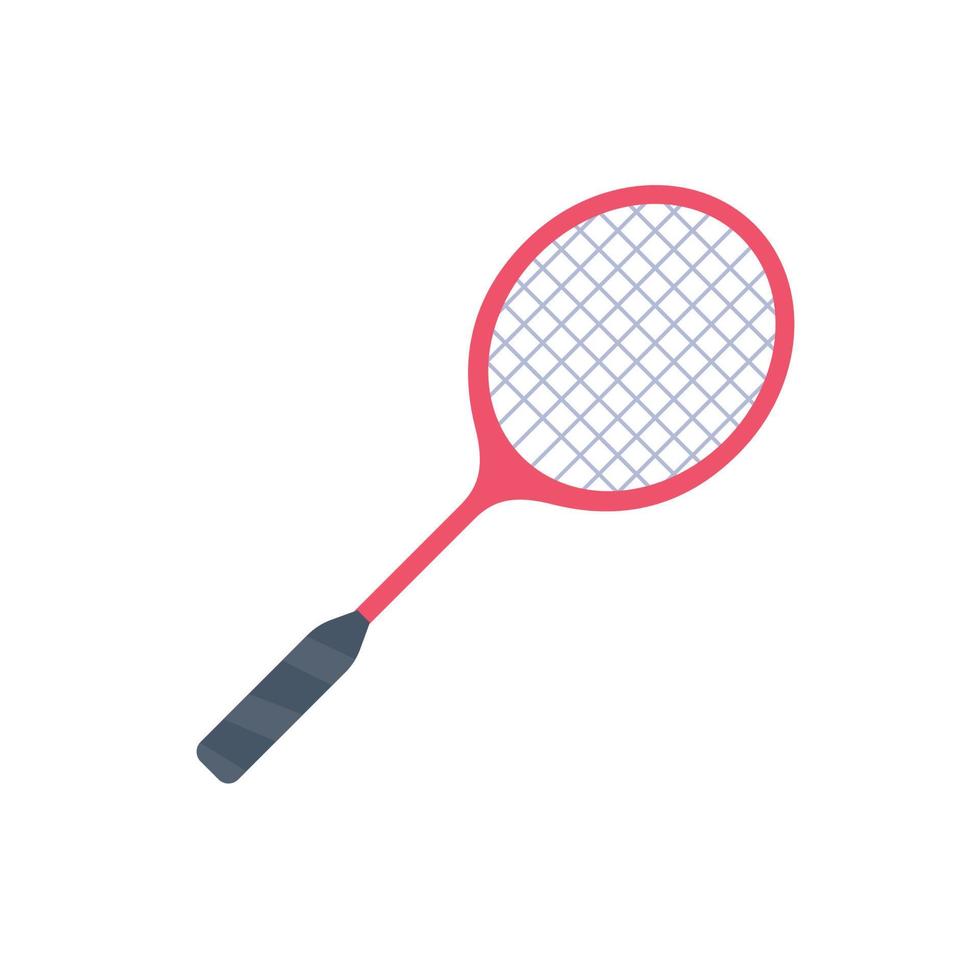 badminton fladdermus för slå badmintonbollar i inomhus- sporter vektor
