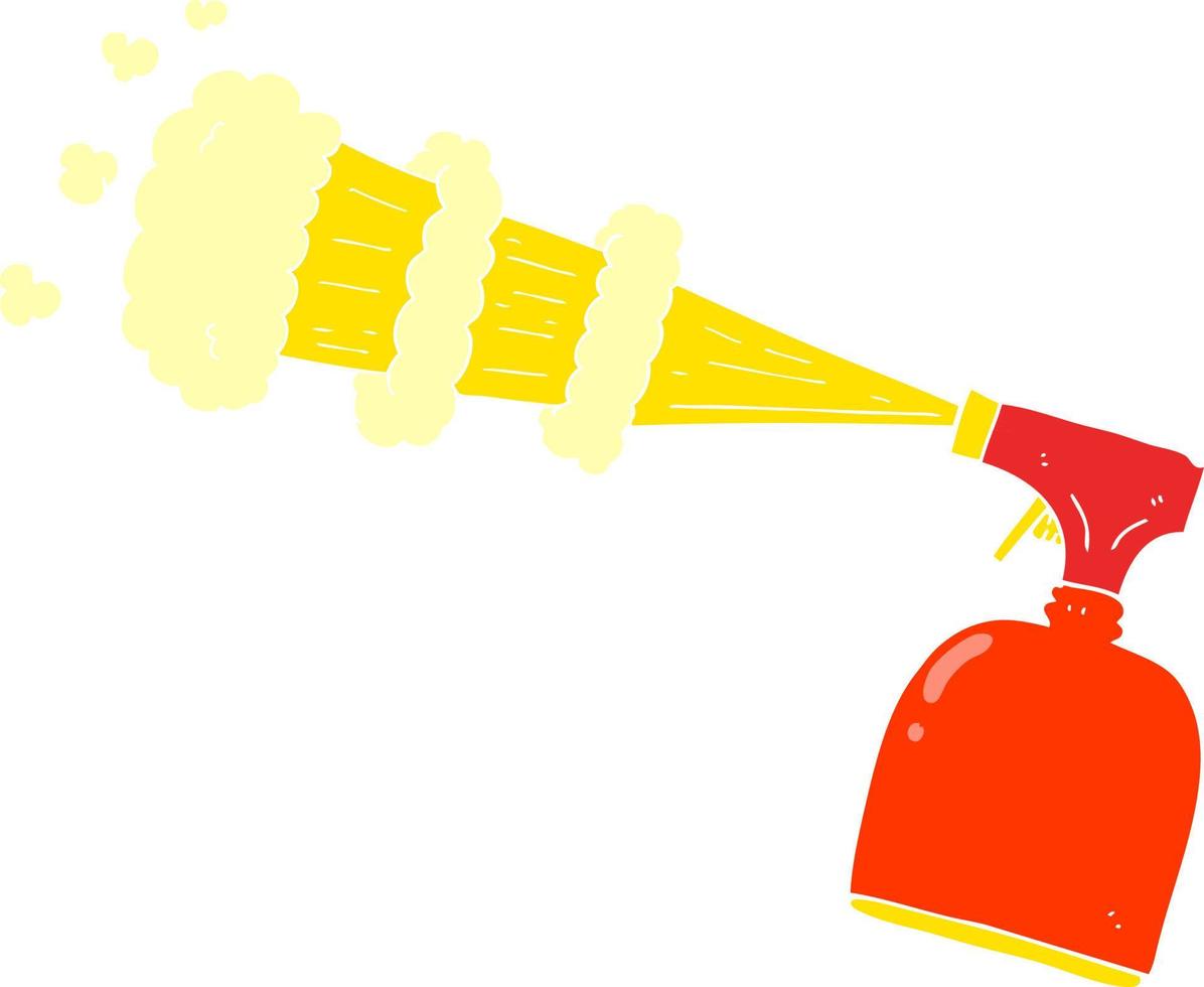 platt Färg illustration av en tecknad serie spray flaska vektor