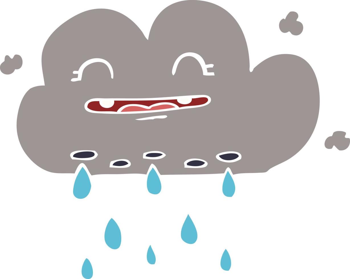 Cartoon-Doodle-Regenwolke vektor