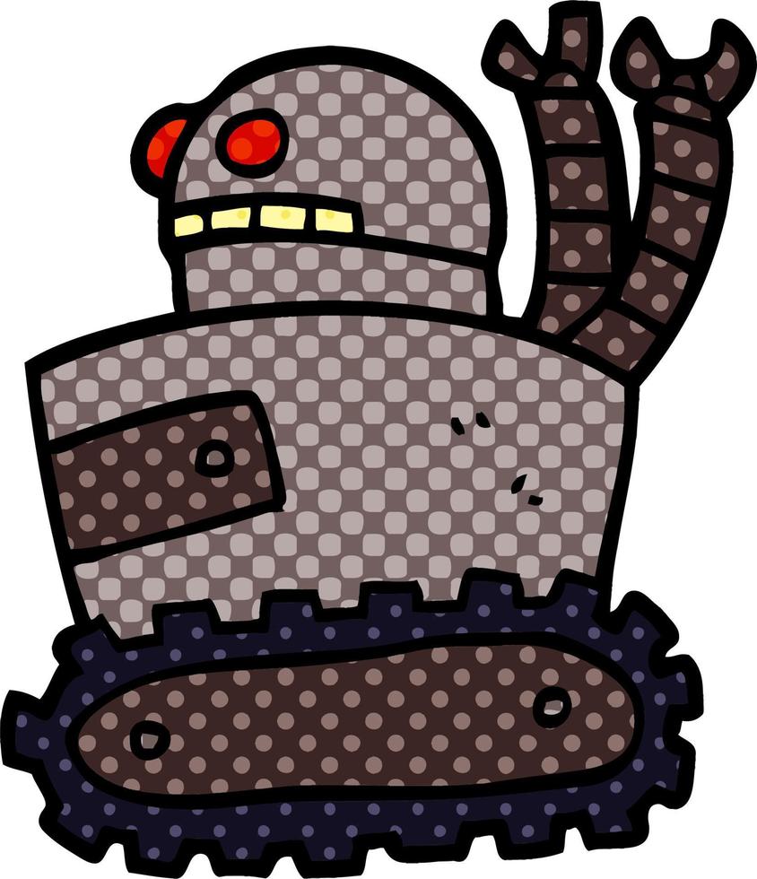 Cartoon-Doodle-Roboter vektor