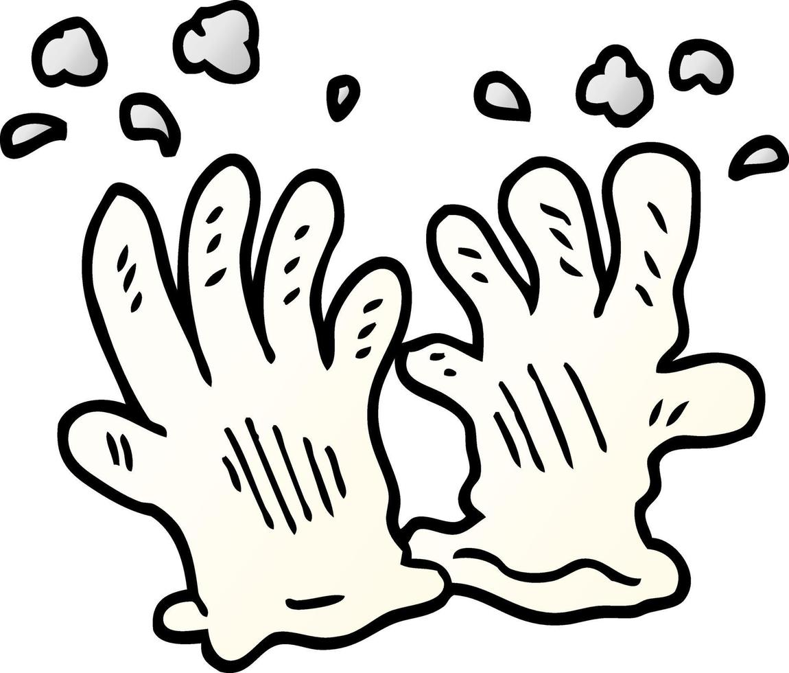 sterile handschuhe des cartoon-doodles vektor