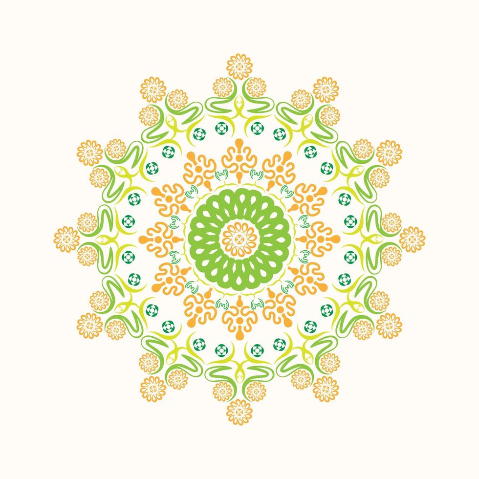 blomma mandala. årgång dekorativ element. orientalisk mönster, vektor illustration. islam, arabiska, indian, turkiska, Pakistan, kinesiska, ottoman motiv och kristaller Färg