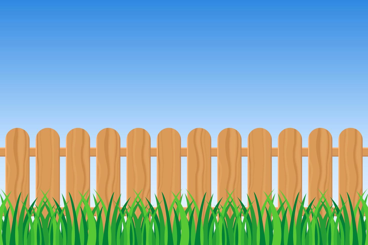 grünes Gras und Zaun vektor