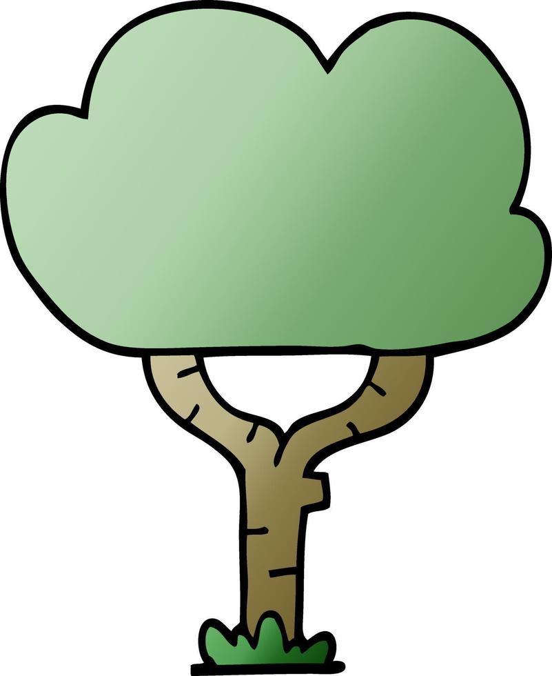 Cartoon-Doodle-Baum vektor