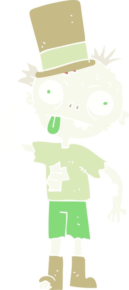 flache farbillustration des zombies vektor