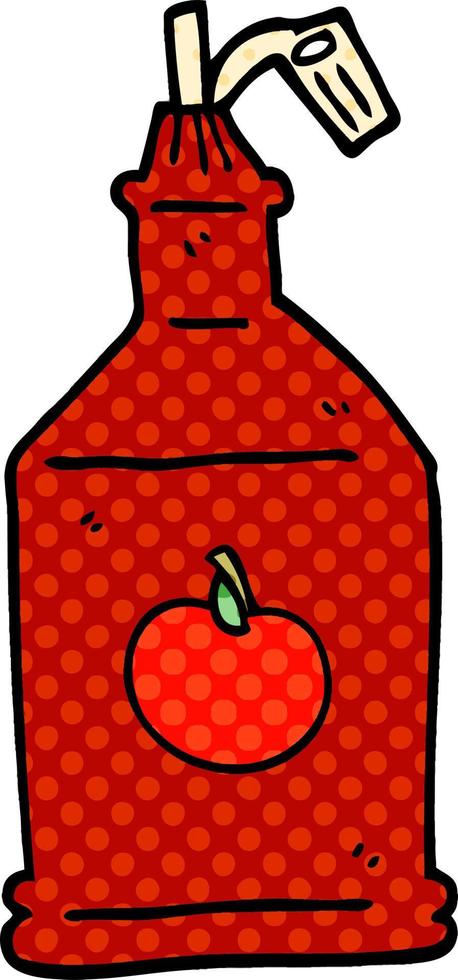 tecknad doodle tomatketchup vektor