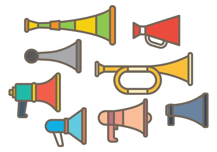 Gratis Vuvuzela Ikoner Vector