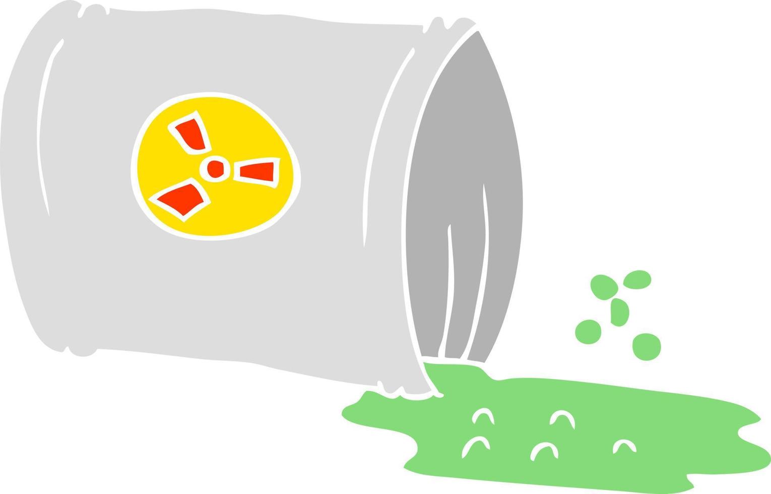 platt Färg illustration av kärn avfall vektor