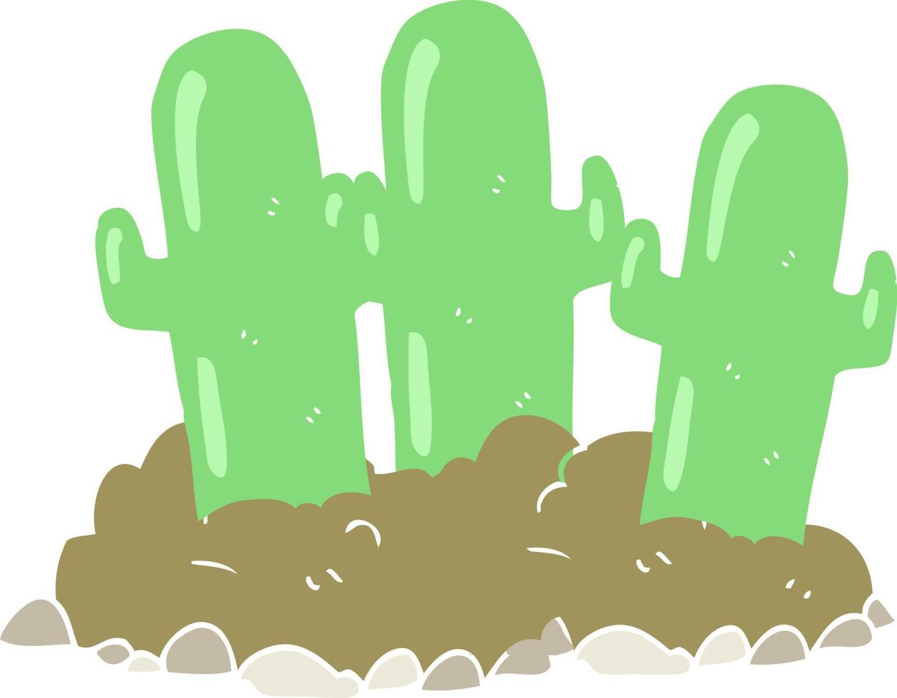 platt Färg illustration av kaktus vektor