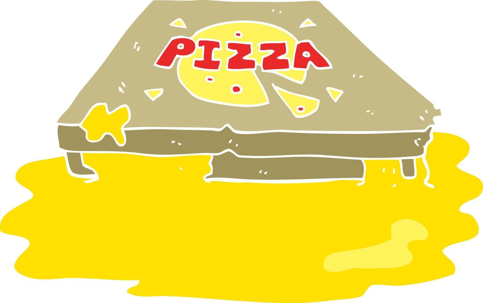 platt Färg illustration av pizza vektor