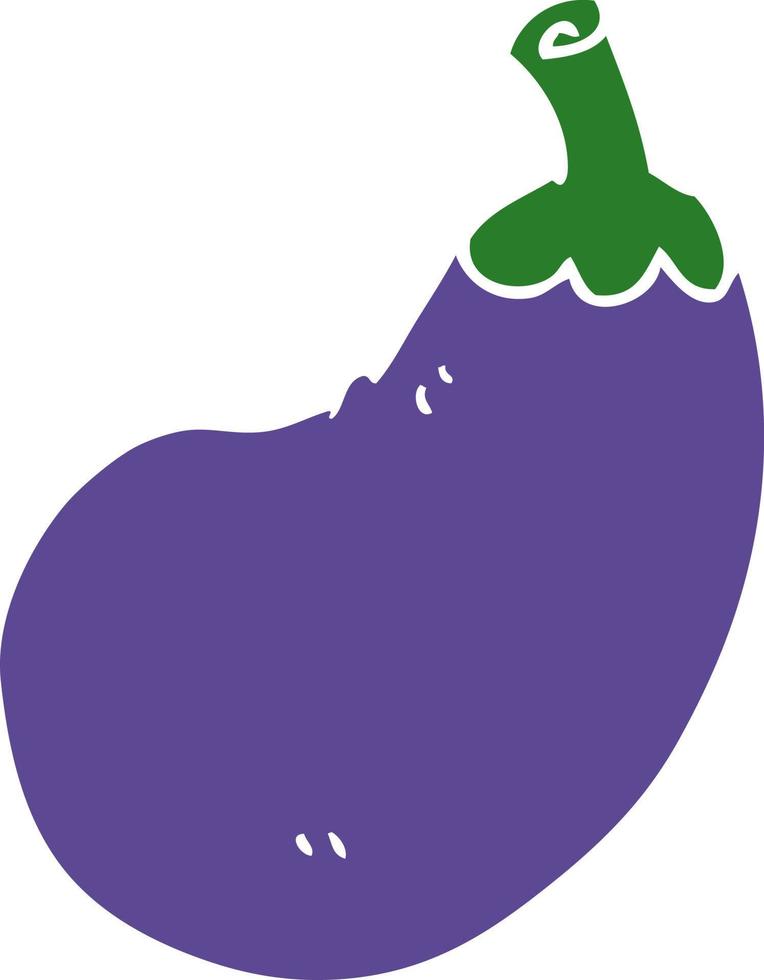 Cartoon-Doodle Aubergine vektor