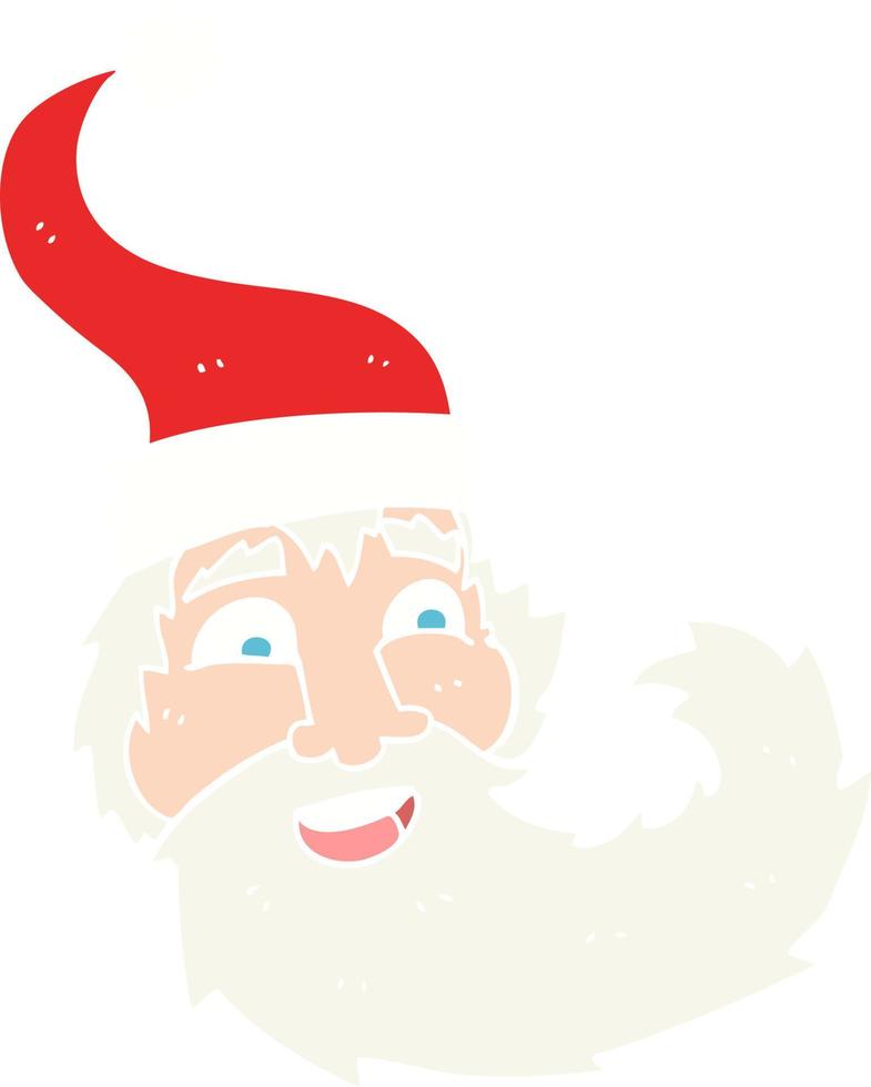 platt Färg illustration av en tecknad serie santa claus skrattande vektor