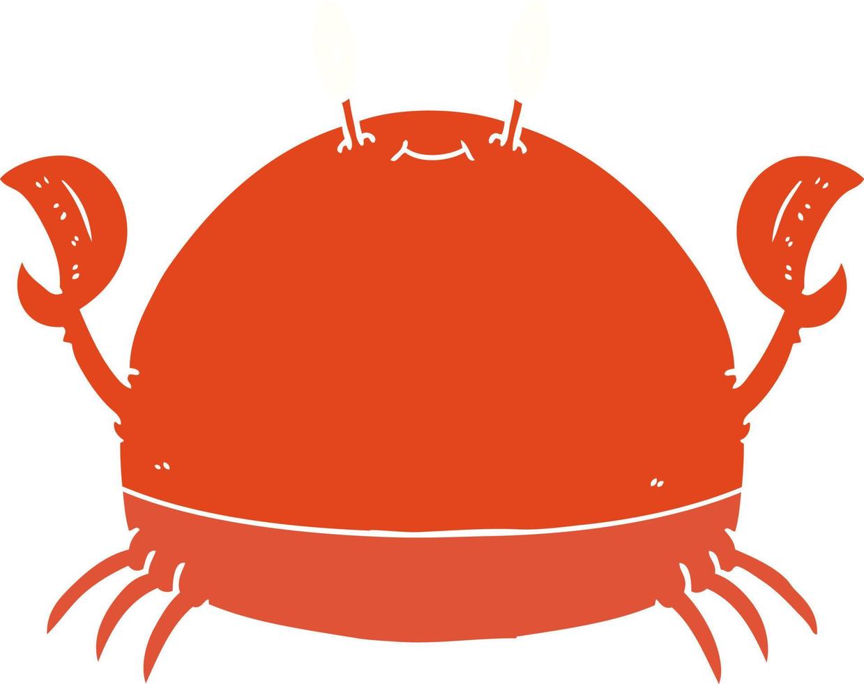 Cartoon-Krabbe im flachen Farbstil vektor