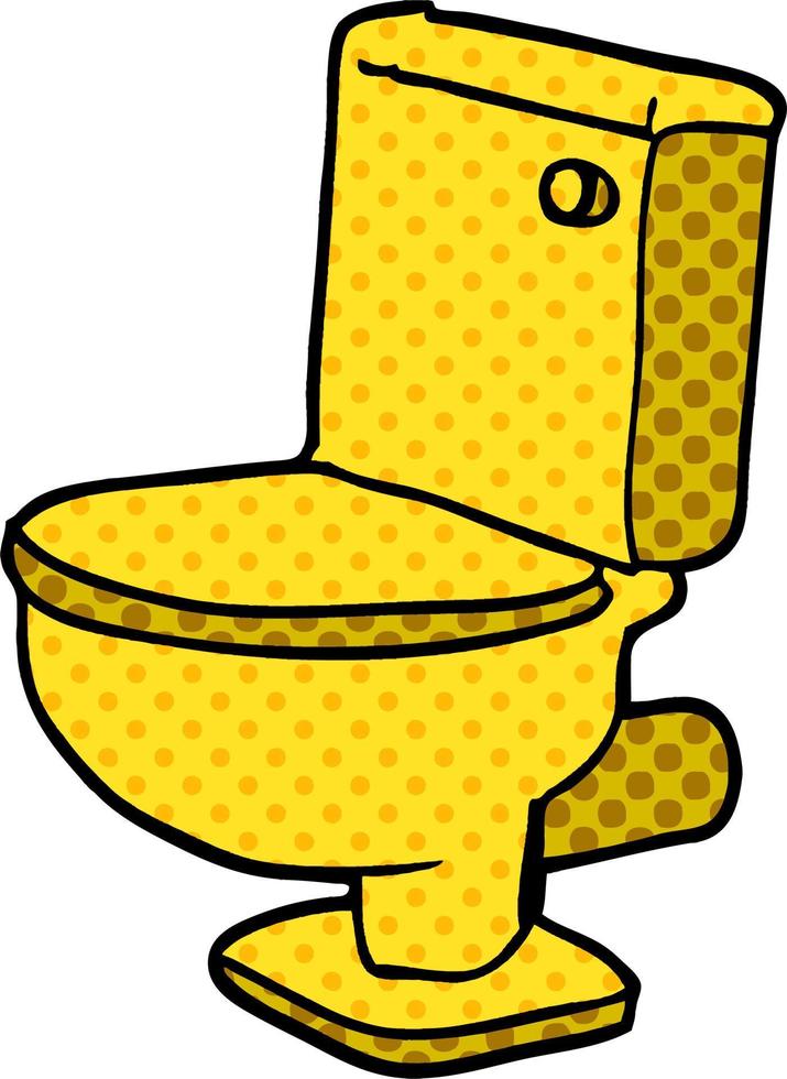 Cartoon-Doodle goldene Toilette vektor