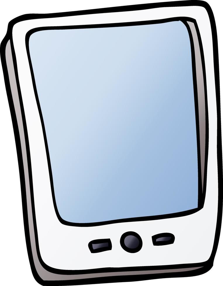Cartoon-Doodle-Touchscreen-Handy vektor