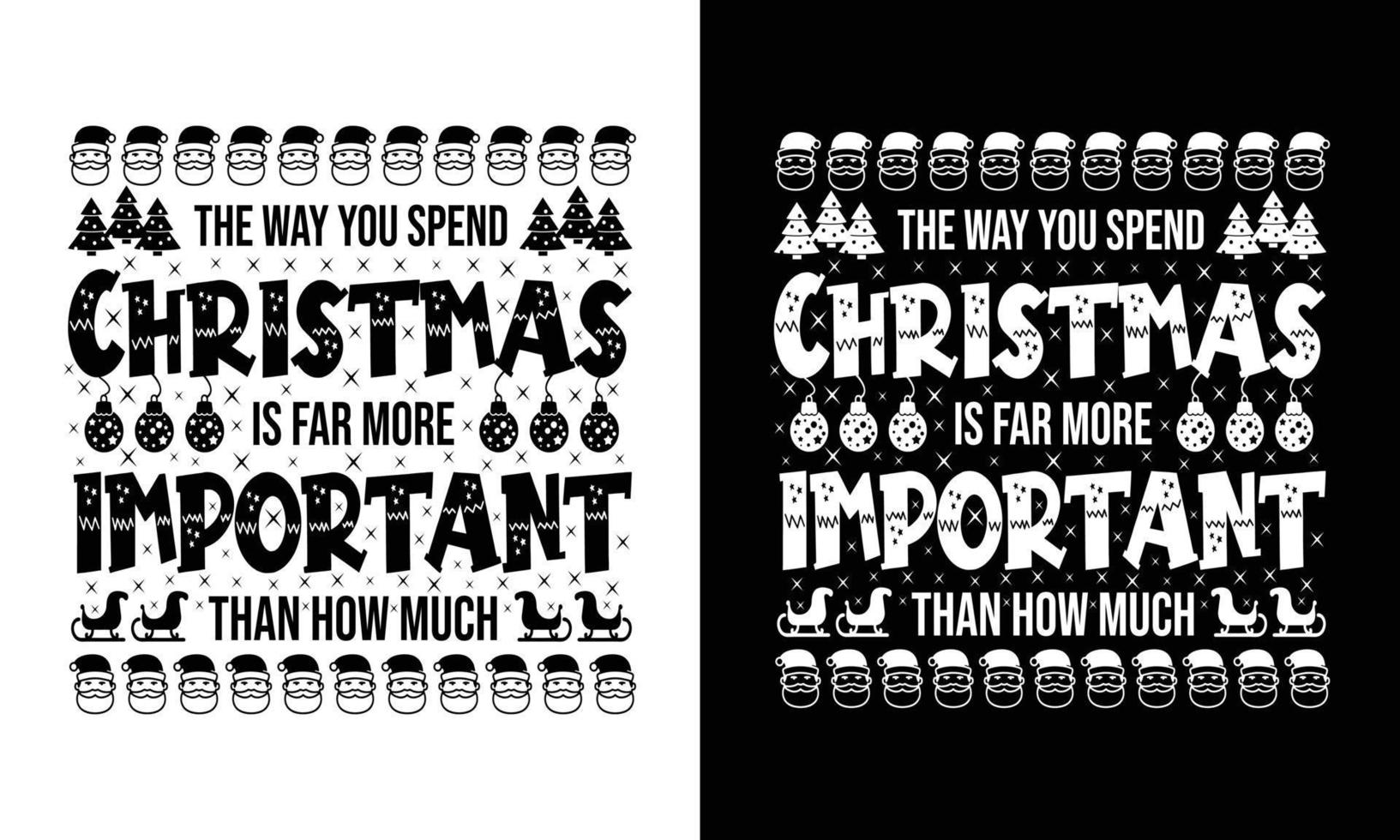 Weihnachtstag-T-Shirt, Tasche, Becher, Aufkleberdesign vektor