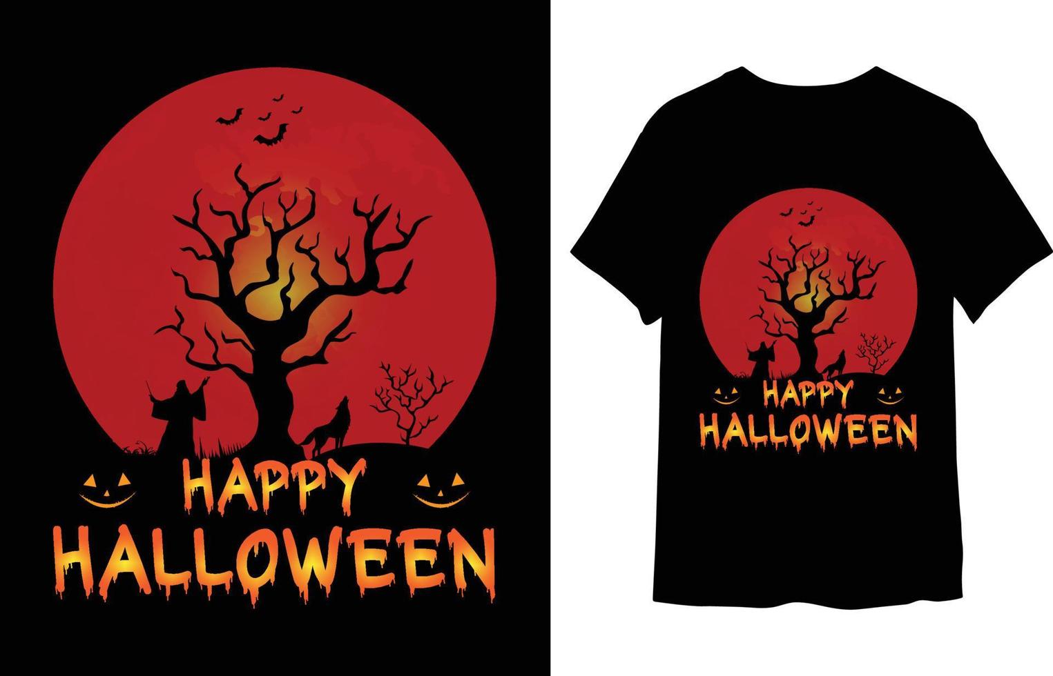 Halloween-T-Shirt-Design vektor