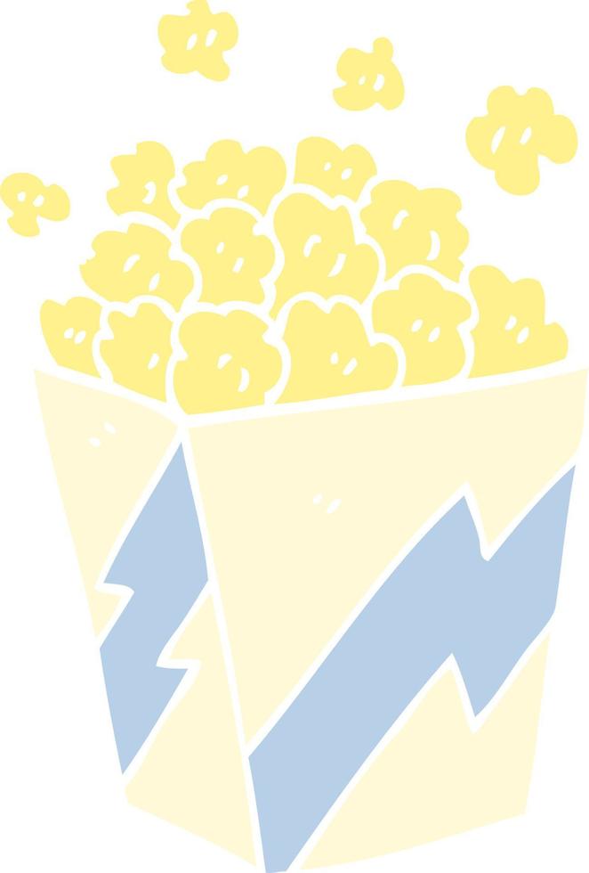 tecknad doodle popcorn vektor