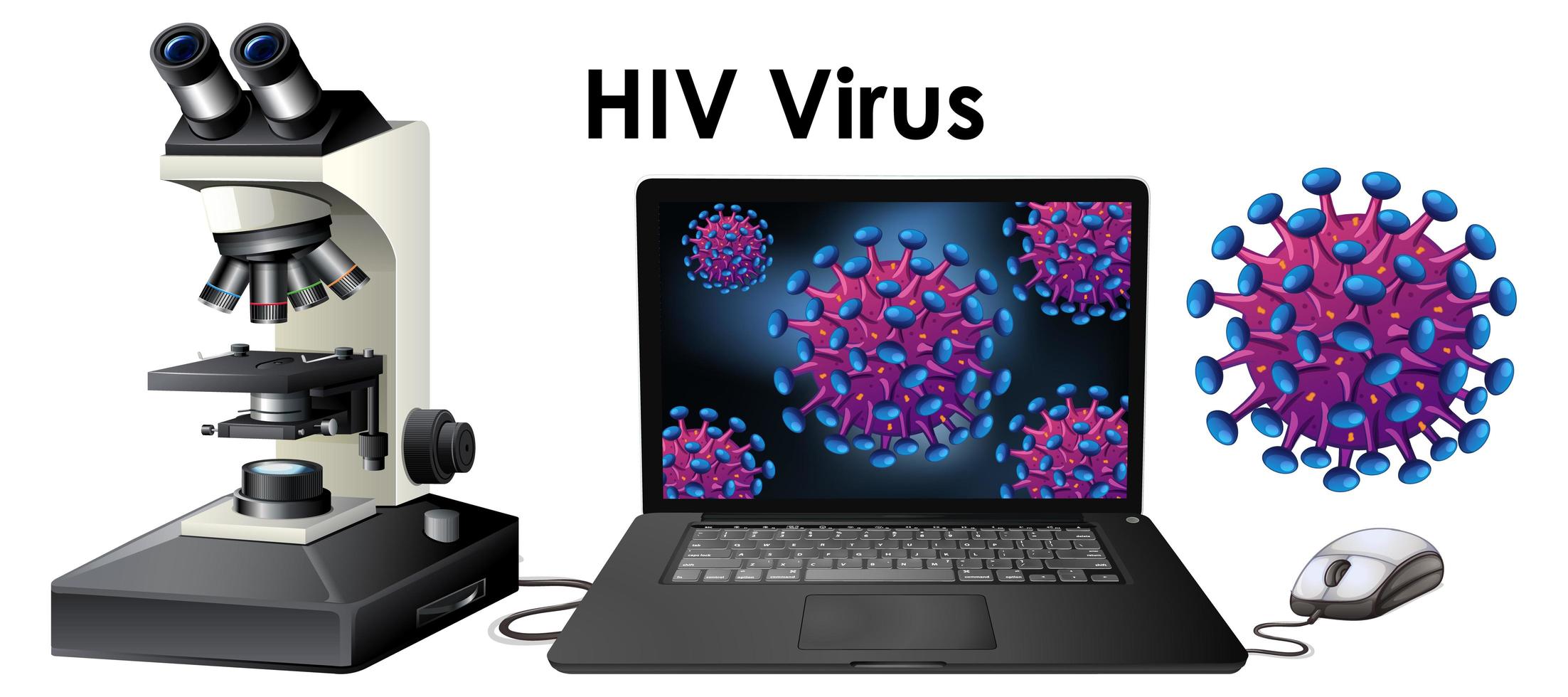 HIV-Virus Krankheitselemente vektor